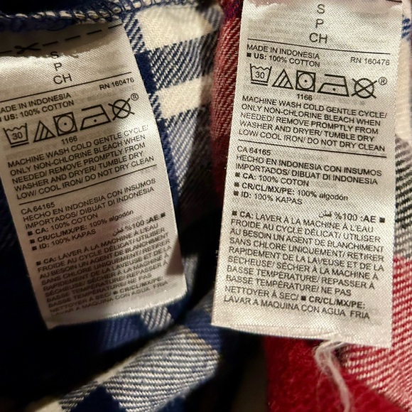 🔥3 Plaid Shirts (2 Small Old Navy + 1 Med SO) for one LOW price!!! - Picture 6 of 8